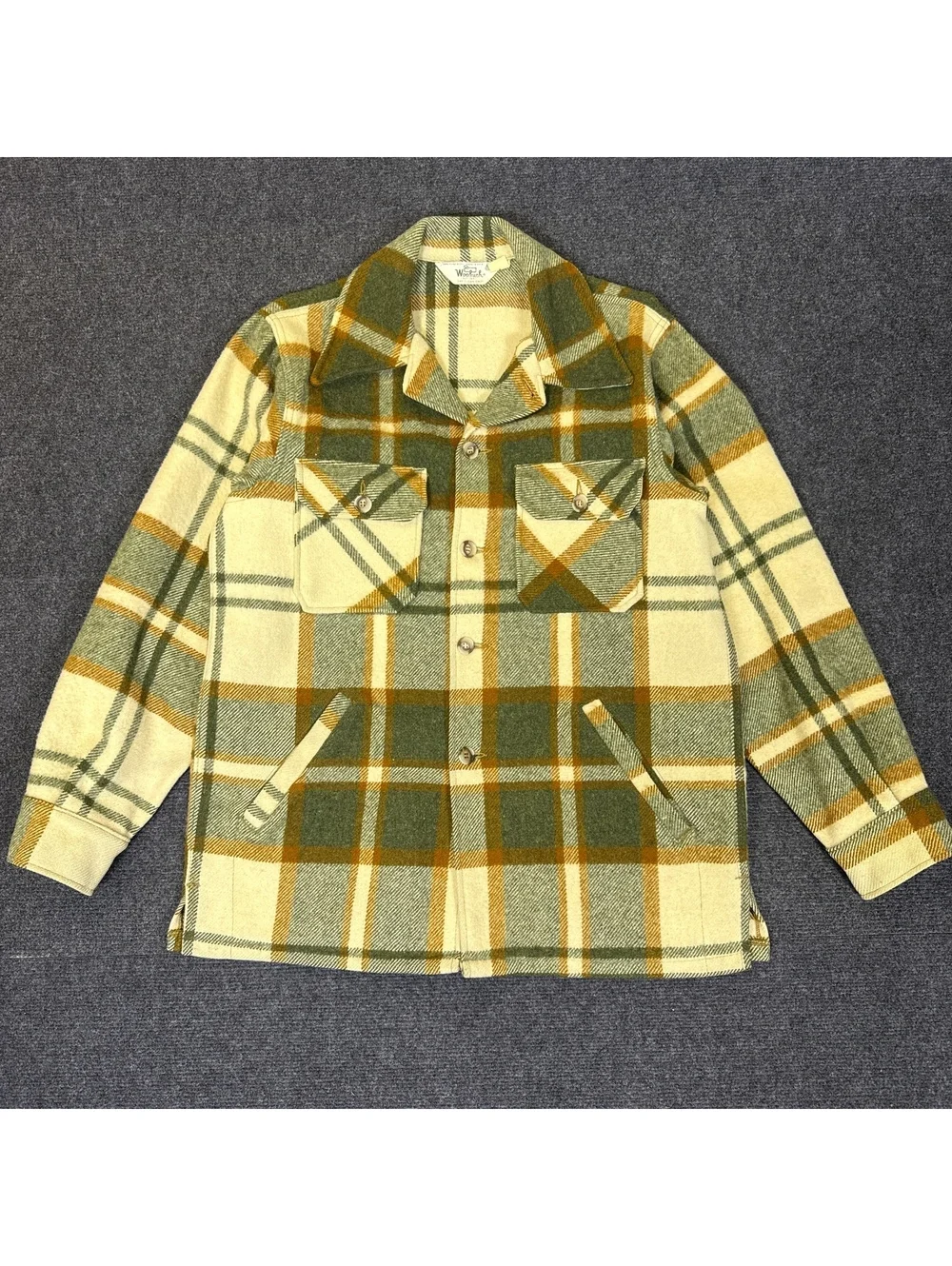 Vintage Woolrich Mackinaw Jacket Men's M Plain Flannel